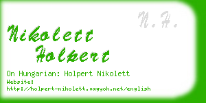 nikolett holpert business card